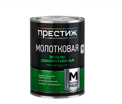 Эмаль молотковая серебристо-красная 0,8л Престиж