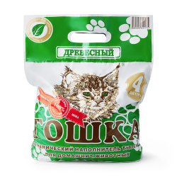 Наполнитель для лотка древесный "Гошка"4л