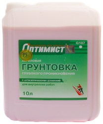 Оптимист Грунтовка глубокого проникн.для внутр. работ G107(салатная этикетка) 10 л 