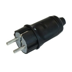 Вилка прямая каучук 1-2 SALE 220-240V Турция 16А